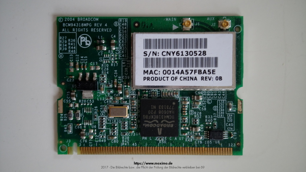 HP Broadcom 54g MaxPerformance 802.11g | 5,00 