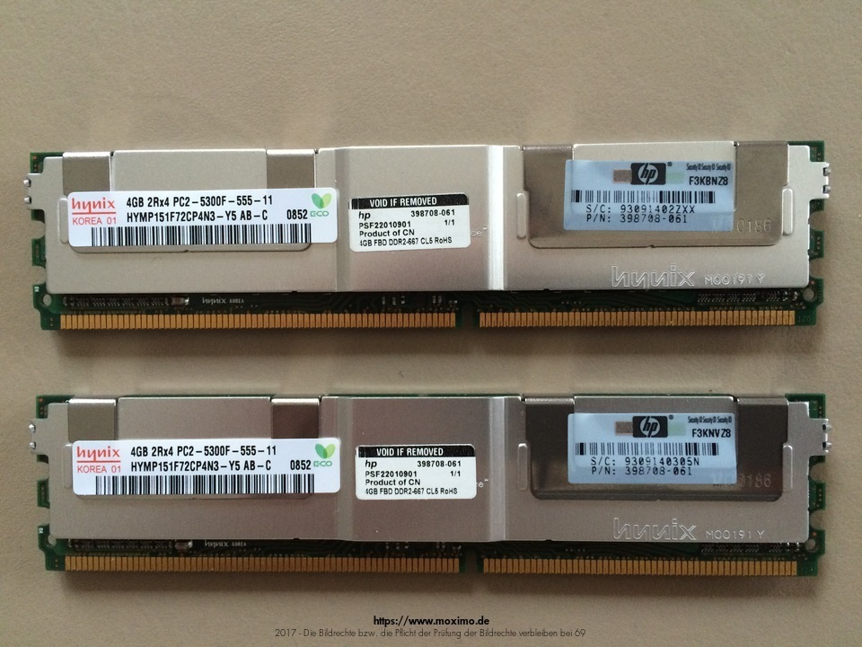 HP 4GB 2Rx4 PC2-5300F-555-11 KIT | 9,99 