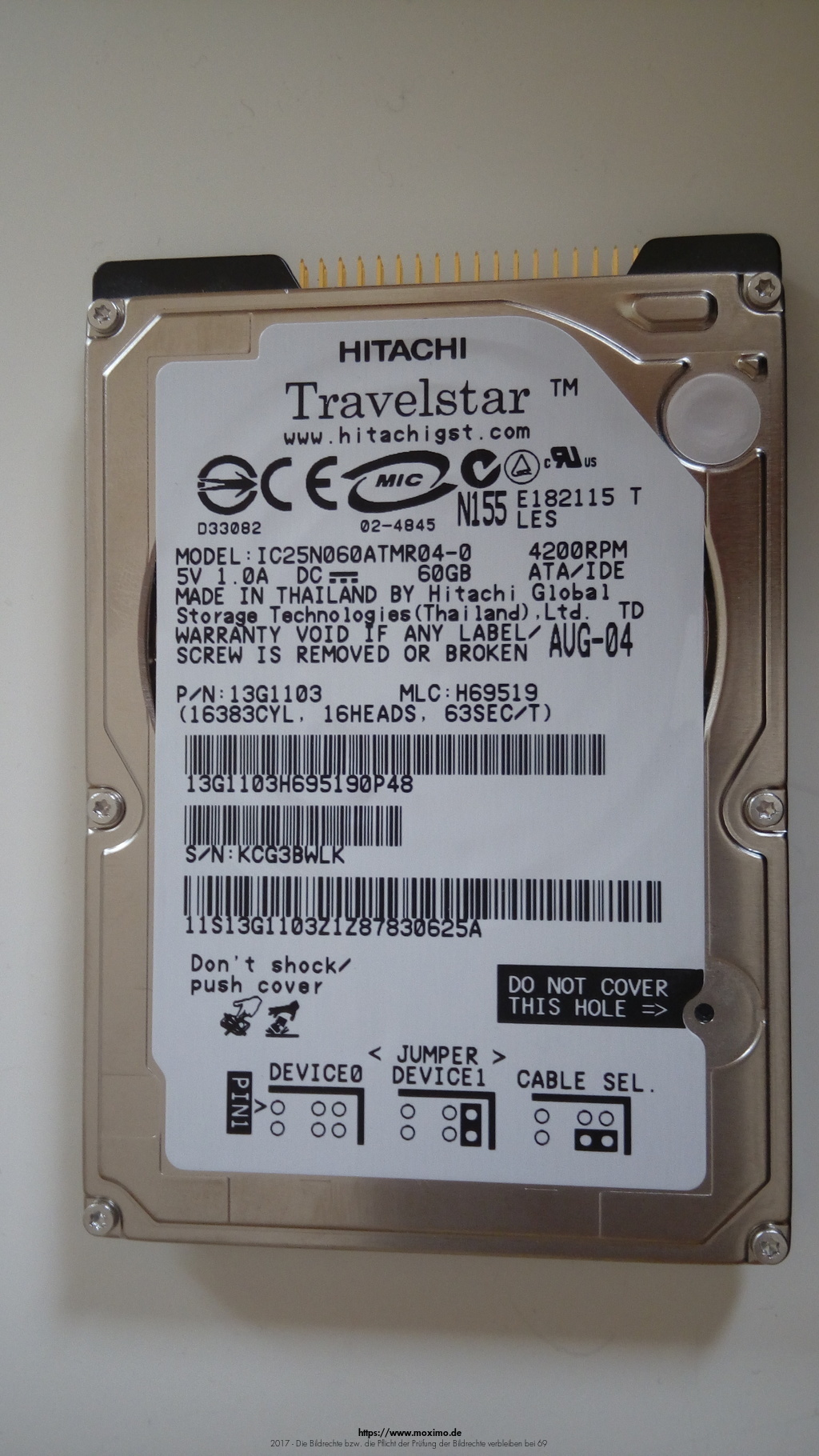 Hitachi Travelstar IC25N060ATMR040 60GB | 5,00 