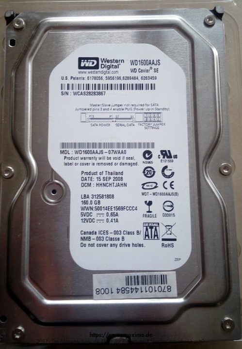 Western Digital WD 1600AAJS | 16,00 