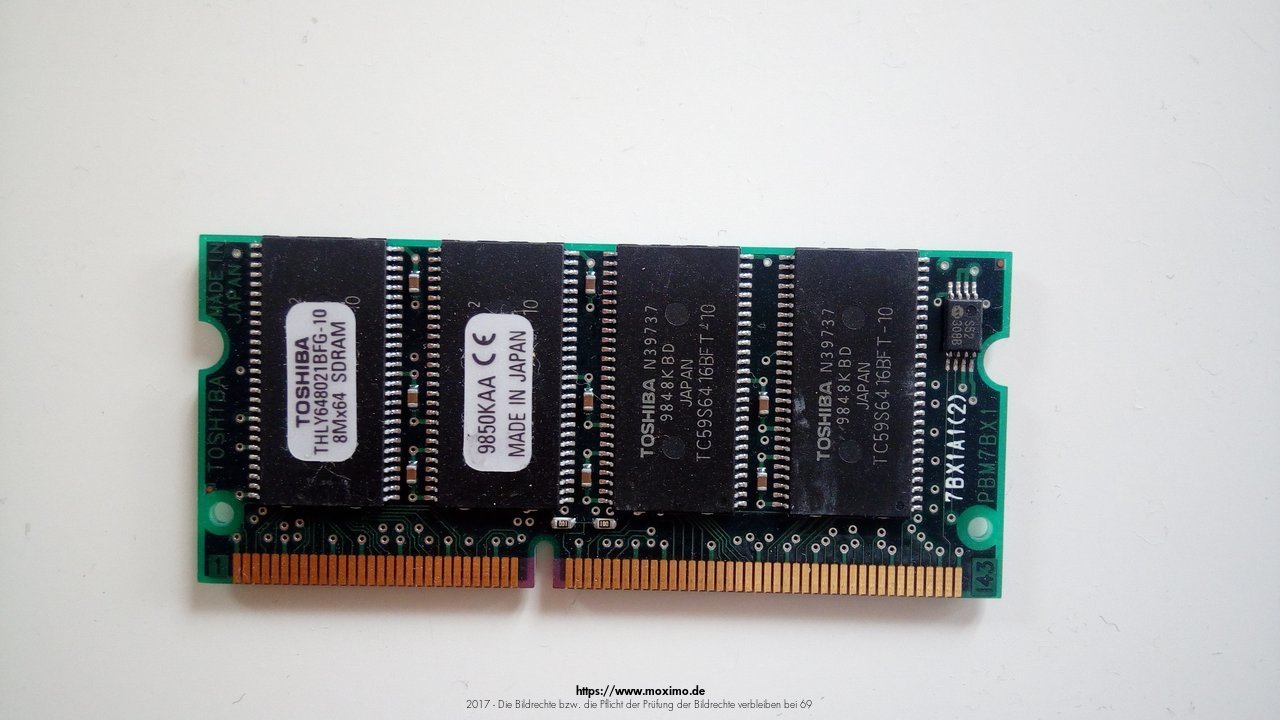 Toshiba 8MB THLY648021BFG-10 8Mx64 SDRAM | 5,00 