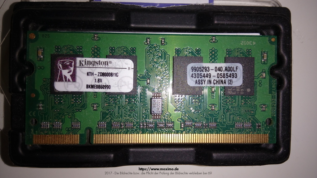 Kingston RAM KTH-ZD7000/1G 1GB SO DIMM 2GB KIT | 5,00 