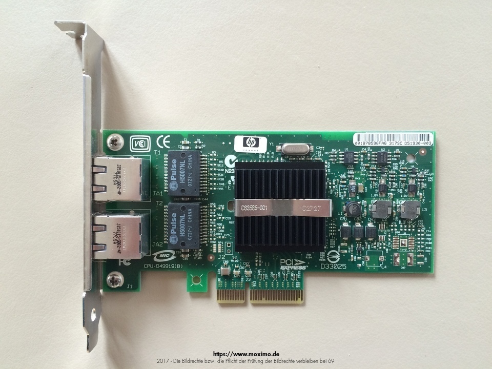 HP NC360T 2-Port Gigabit PCI-E Adapter | 49,90 