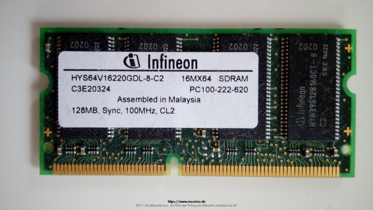 Infineon HYS64V16220GDL-8C2 PC100-222-620 | 5,00 